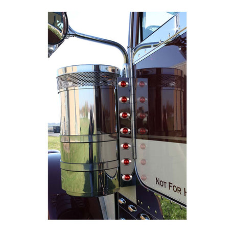 Rear Peterbilt air cleaner light bars with hero H3 LED lights for semi trucks