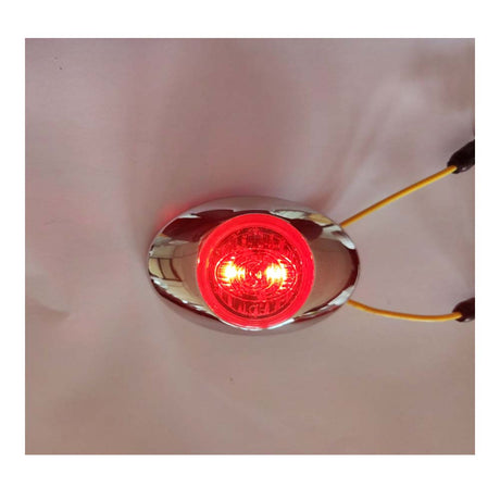 Close-up of rear Peterbilt air cleaner light bars with hero H3 LED lights
