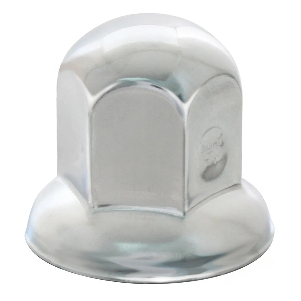 33mm x 2" Chrome Steel Nut Cover with Flange Push-On 10PK