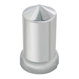 33mm Chrome Plastic Pointed Top Hat Nut Covers - Push On 10PK