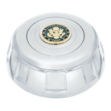 US Army Chrome Aluminum Steering Wheel Horn Button With Metal Medallion