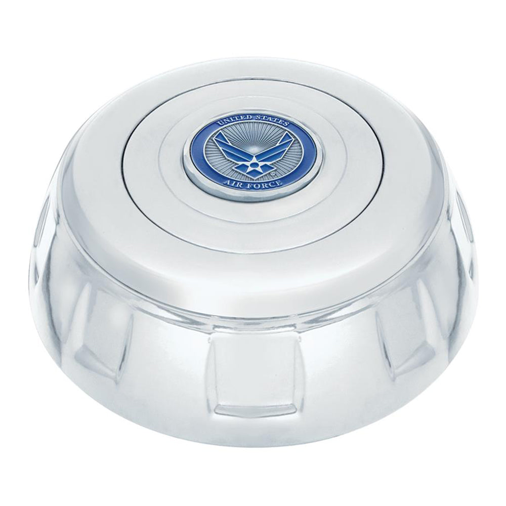 US Air Force Chrome Aluminum Steering Wheel Horn Button With Metal Medallion
