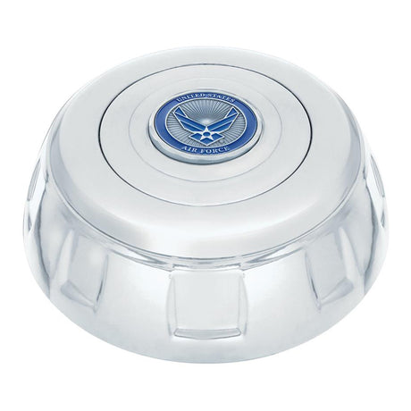 US air force chrome aluminum steering wheel horn button with metal medallion