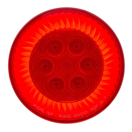 4" 16 LED red turbine stop, turn and tail light, close-up