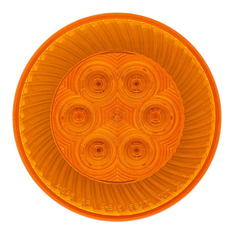 Close-up of 4" 16 LED amber turbine turn signal light