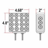 4" Square Dual Revolution Double Face LED Light