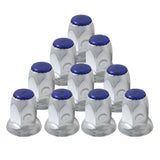 33mm Chrome Reflective Nut Cover - Push On 10PK