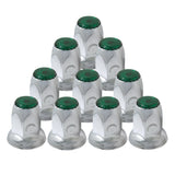 33mm Chrome Reflective Nut Cover - Push On 10PK