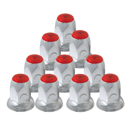 33mm Chrome reflective nut cover - push on 10PK from another angle