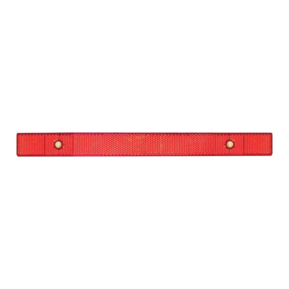 12" x 1" Red Rectangular Reflector