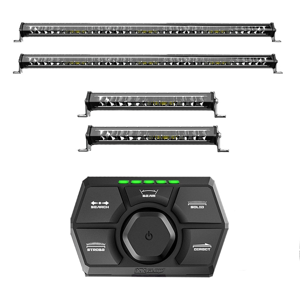 XKGlow 4-Piece SAR 360 Degree Search and Rescue Light Bar System
