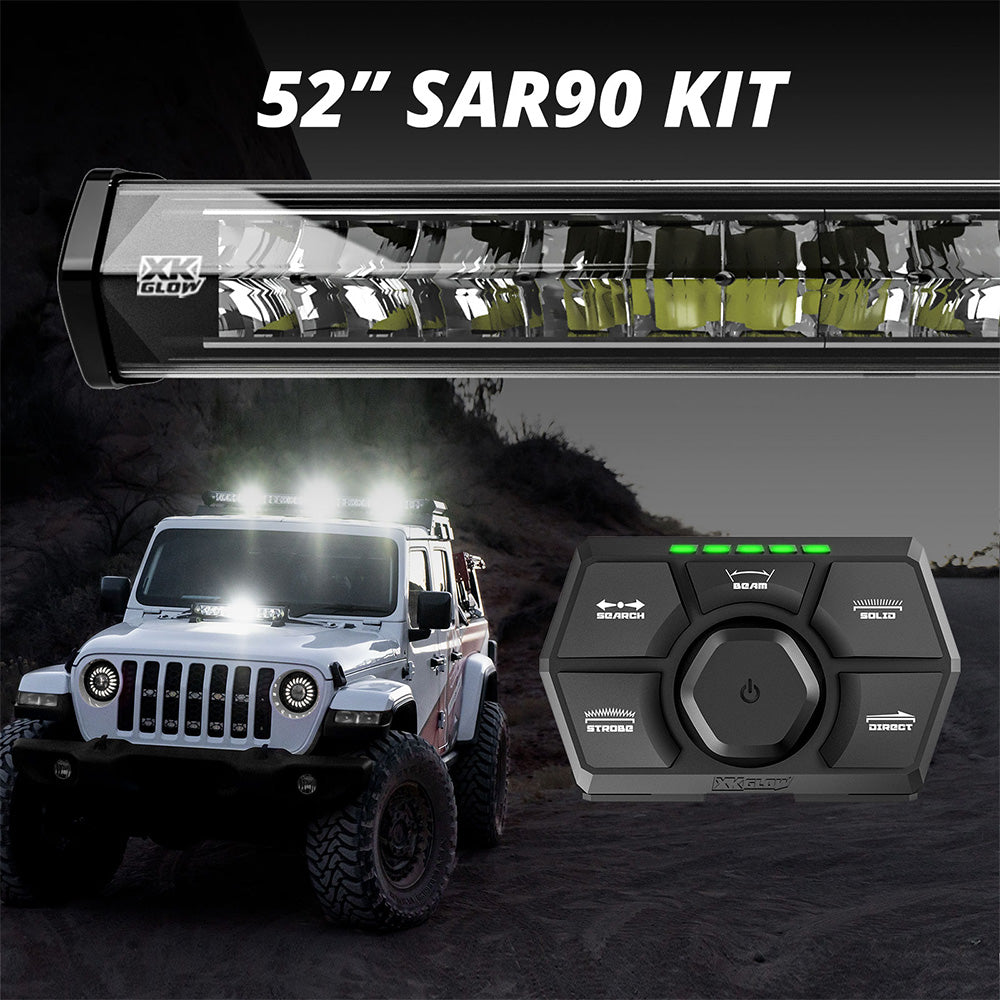 XKGlow 52" 1- Piece SAR 90 Degree Search and Rescue Light Bar System