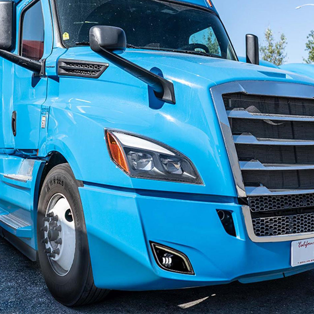 Freightliner Cascadia 34 LED Black Fog Light With LED Light Bar