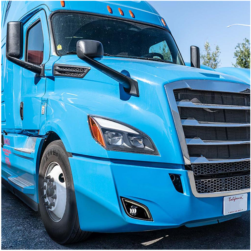 Freightliner Cascadia 34 LED Black Fog Light With LED Light Bar