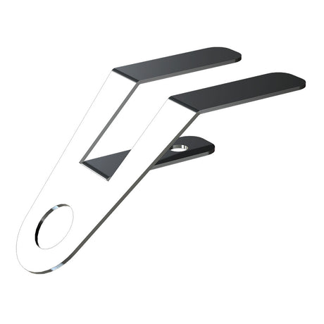 Nova underglow light bracket with one 3/4" round light hole, close-up