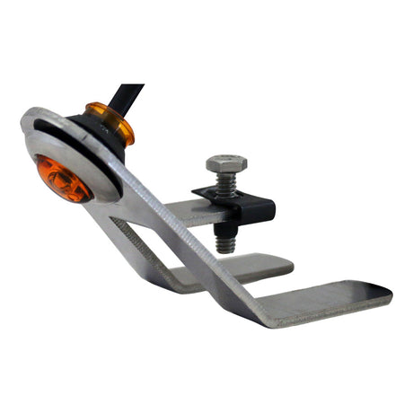 Nova underglow light bracket with one 3/4" round light hole, closer view