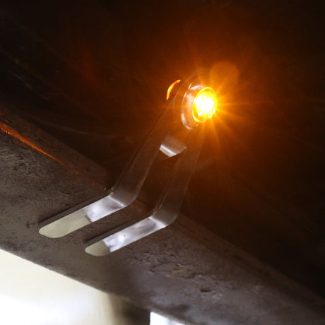 Another angle of nova underglow light bracket with one 3/4" round light hole