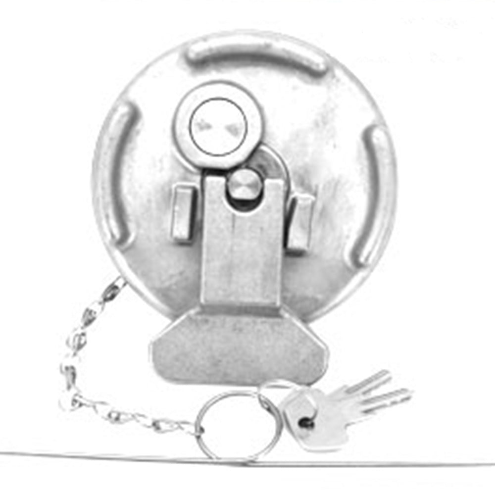 4" Peterbilt Polished Aluminum Locking Fuel Cap