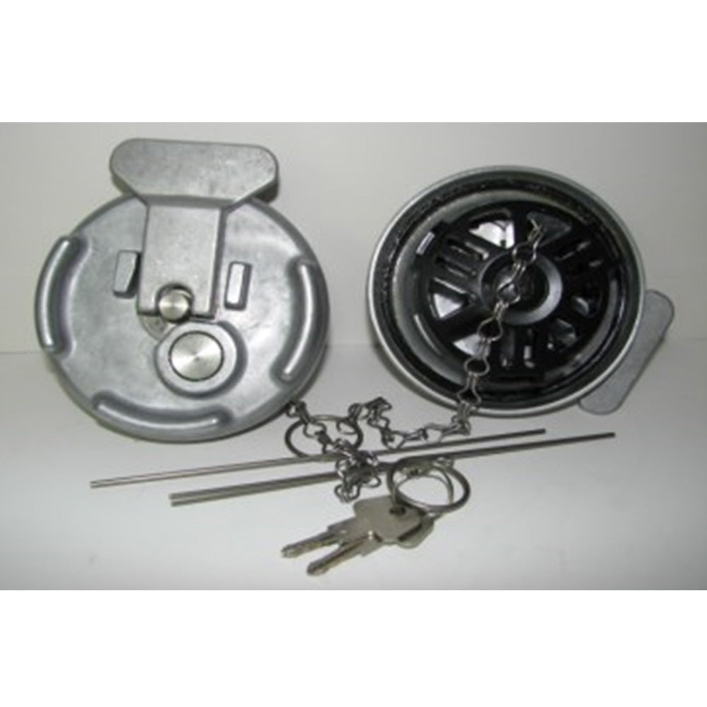4" Peterbilt Polished Aluminum Locking Fuel Cap