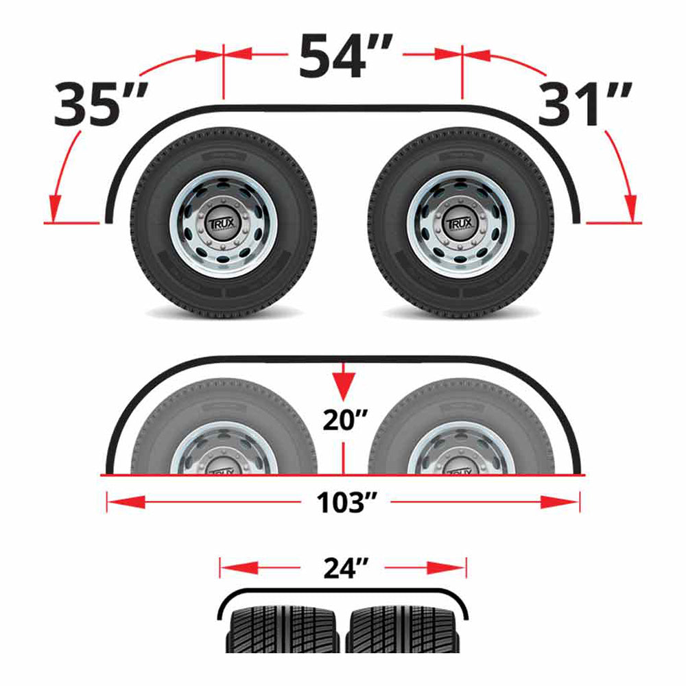 120" Mirror Shine 16 Gauge Stainless Steel Full Fenders
