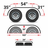 120" Mirror Shine 16 Gauge Stainless Steel Full Fenders