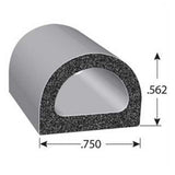 3/4" Bulb Adhesive Rubber Seal