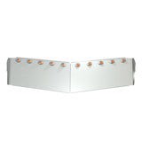 Peterbilt 579 2019+ Ultra Loft 16" Stainless Drop Visor with Ten LED Lights