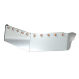 Peterbilt 579 2019+ Ultra Loft 16" Stainless Drop Visor with Ten LED Lights