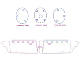 Peterbilt 579 2019+ Ultra Loft 16" Stainless Drop Visor with Ten LED Lights