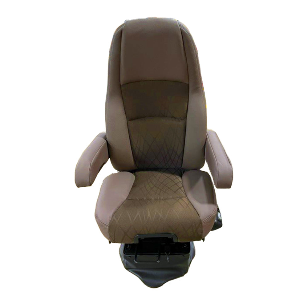 Atlas II PC Genuine Leather & Cloth Truck Seat, Dark Brown