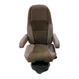 Atlas II PC Genuine Leather & Cloth Truck Seat, Dark Brown