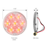 4" Slim Red/Clear LED Light with 1157 Plug
