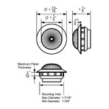 6 LED 1-1/4" Dual Function Clearance/Marker with Stainless Steel Bezel