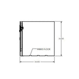 60"L x 24"H x 24"D Aluminum Box with Single Door and Lanyard Hinges