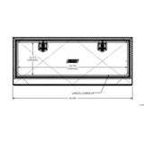 60"L x 24"H x 24"D Aluminum Box with Single Door and Lanyard Hinges