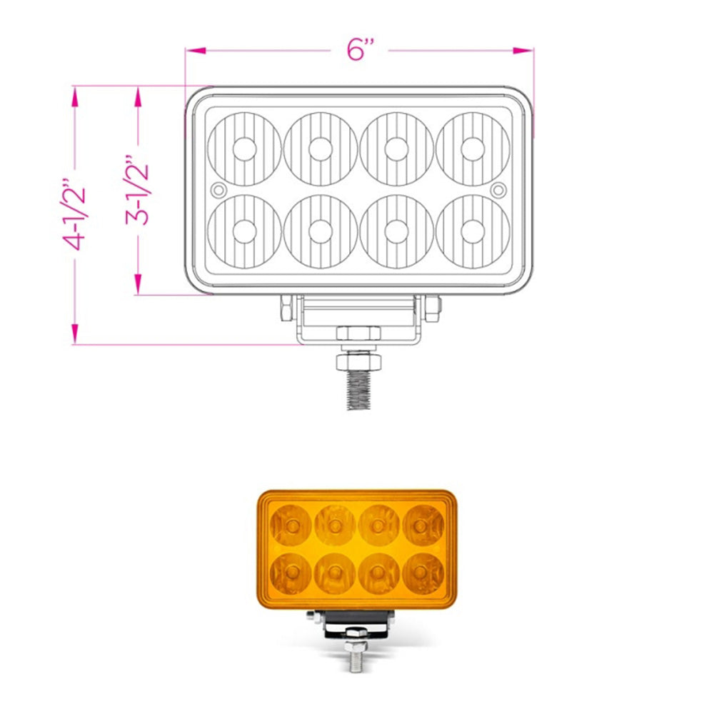 6" Amber Fog Light