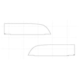 8" Stainless Munster Chop Top Door Trim 2013-2024 Kenworth T680, T880