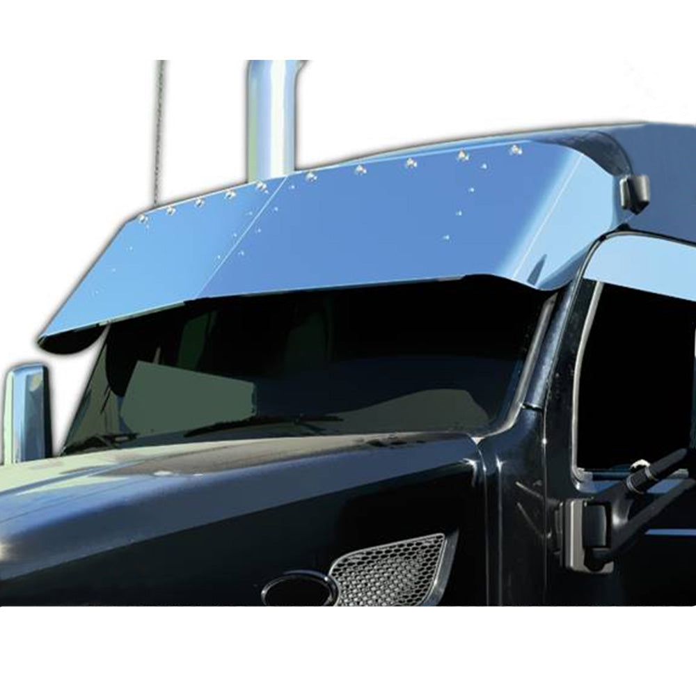 18" Drop Visor with 3/4" Light Holes 2012-2021 Peterbilt 579, 567 Mid and High Roof