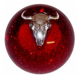 Cow Skull Glitter Brake Knob