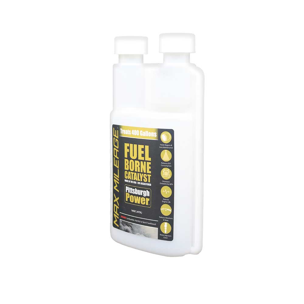 Max Mileage Fuel Borne Catalyst in a 16 ounce Measuring Bottle