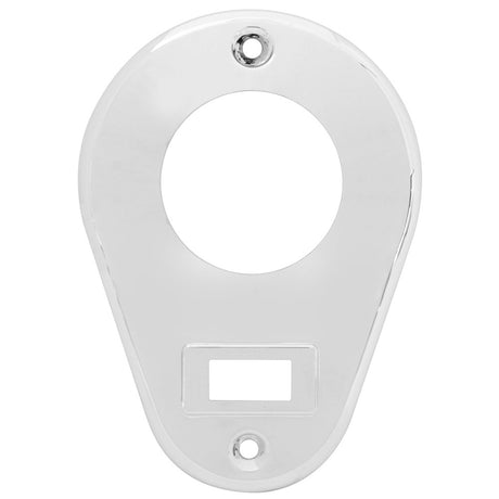 Kenworth chrome plastic map light cover, close-up