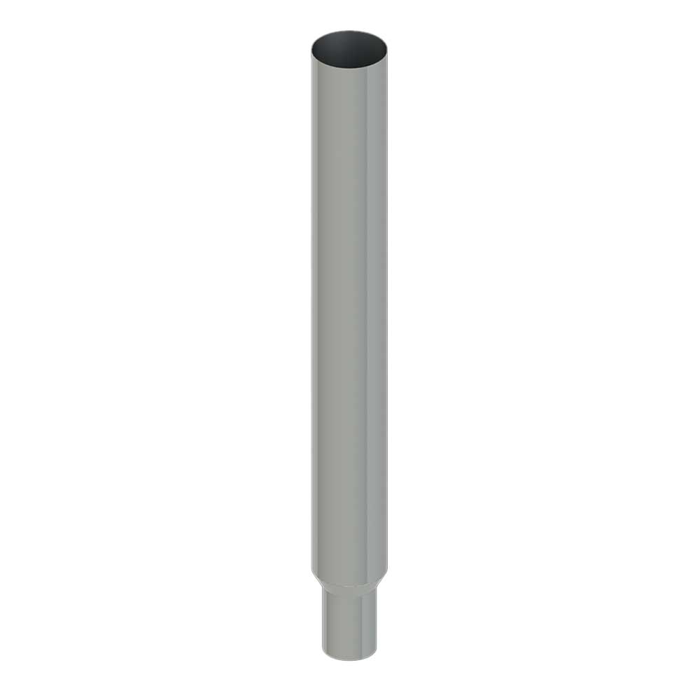 6"-5"D x 44"L Flat Top Chrome One-Piece Stack with Extended Tapered End