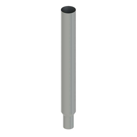 6"-5"D X 54"L flat top chrome one-piece stack with extended tapered end