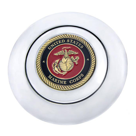 US marines steering wheel horn button with metal medallion
