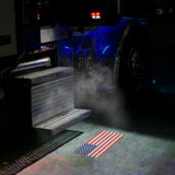 Kenworth, Peterbilt Rectangle USA Flag Projector LED Door Light