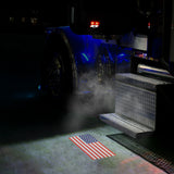Kenworth, Peterbilt Rectangle USA Flag Projector LED Door Light