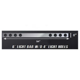 94" x 6" One-Piece Rear Light Bar with Four 4" Cutouts