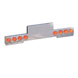 94" x 8" One-Piece Rear Upside Down T-Bar with Eight 4'' Light Cutouts