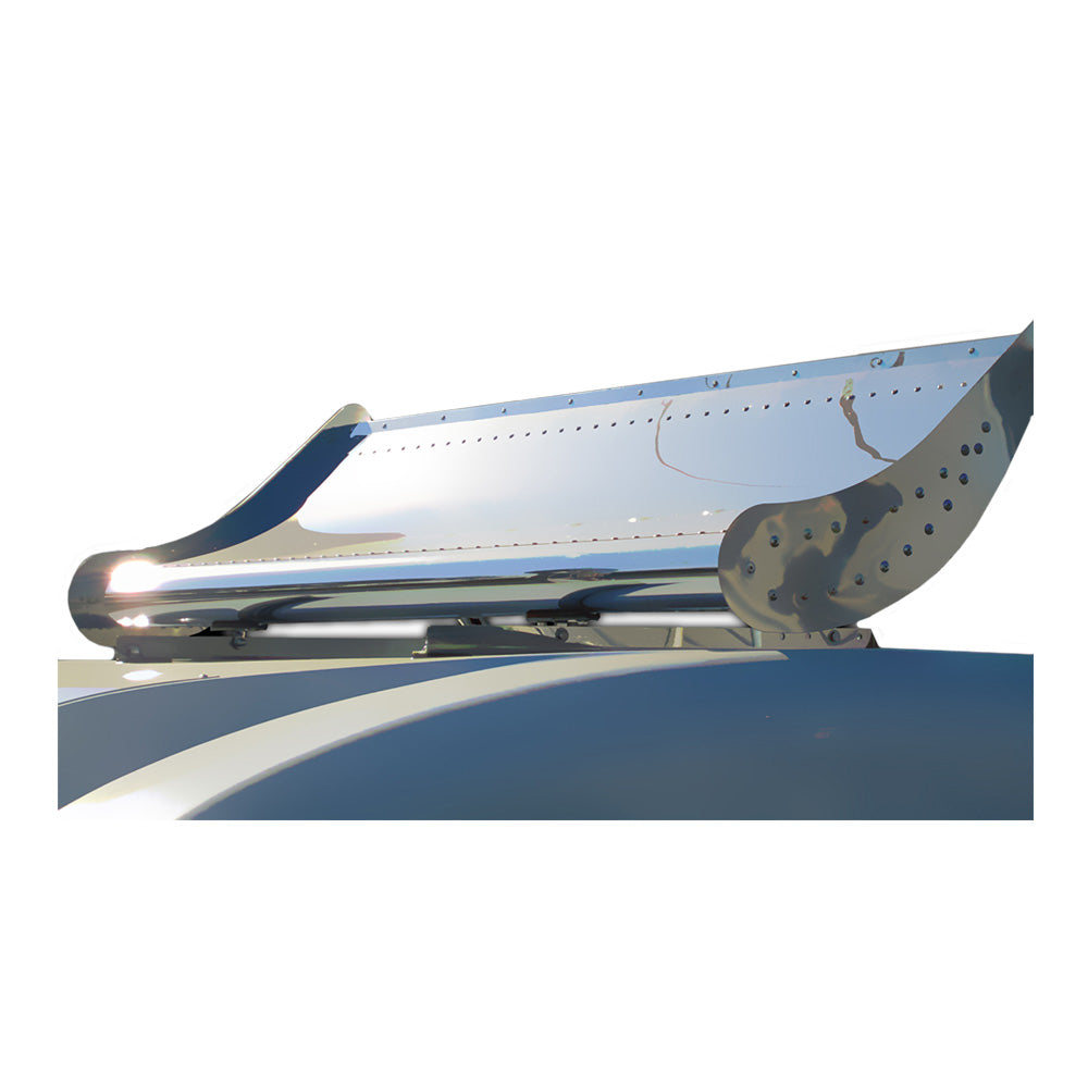 Stainless Steel Sleeper Wing 76"x24"  for Peterbilt and Kenworth Flat Top