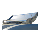 Stainless Steel Sleeper Wing 76"x24"  for Peterbilt and Kenworth Flat Top